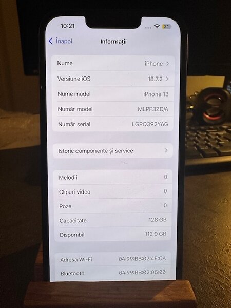 Iphone 13 midnight 128 GB, baterie noua 100%